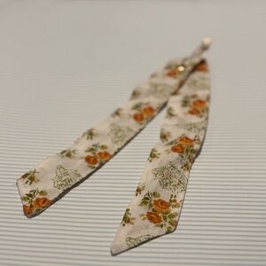Floral Patterned Purse Scarf Keychain